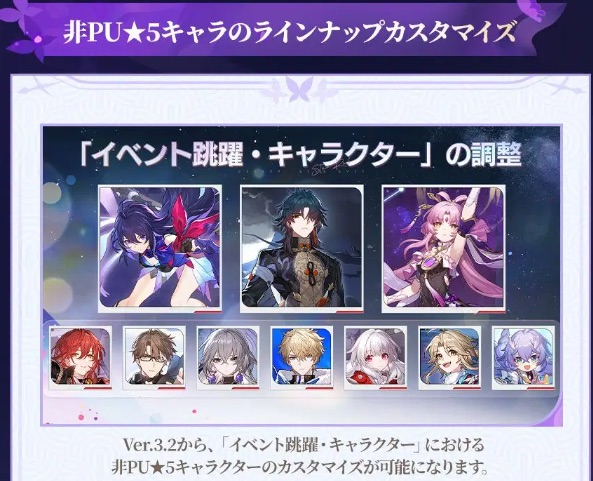 ガチャキャラ調整
