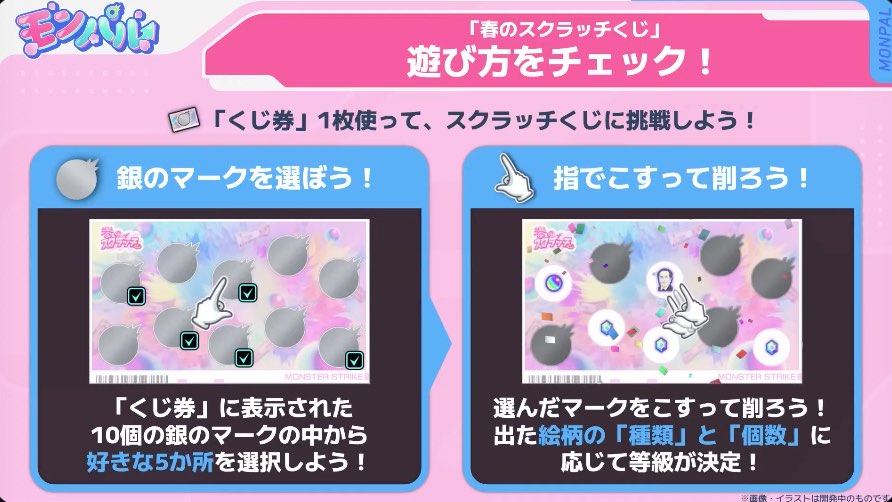 春のスクラッチくじ 遊び方