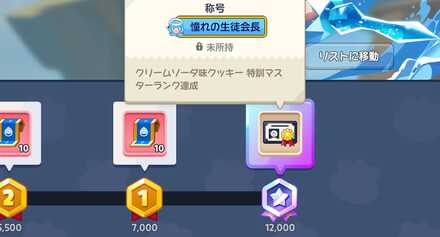 クッキー固有の称号がもらえる