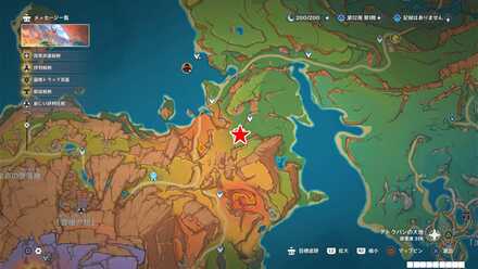 1つ目の秘源の龍像の首のマップ