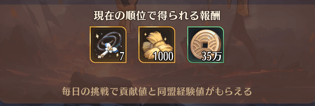 悪夢の魔境の報酬