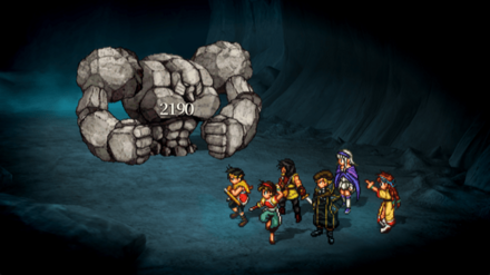 ストーンゴーレム雷の紋章で攻撃