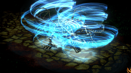 ボーンドラゴン風で攻撃