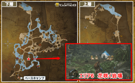 エリア6　花咲く岩場