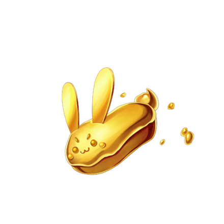 オセロニアの金色エクレアうさぎの画像