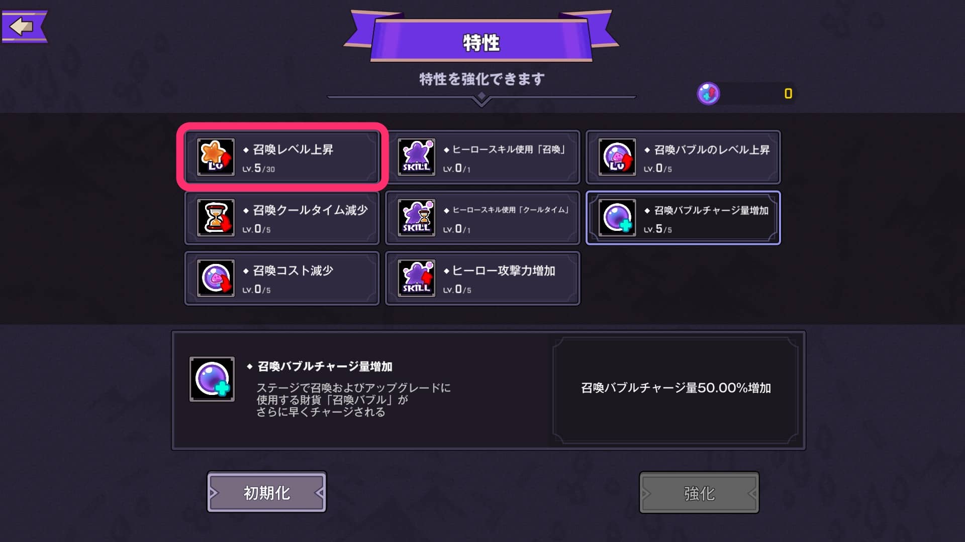 召喚レベル上昇