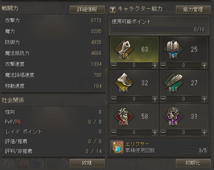 ステータスポイント