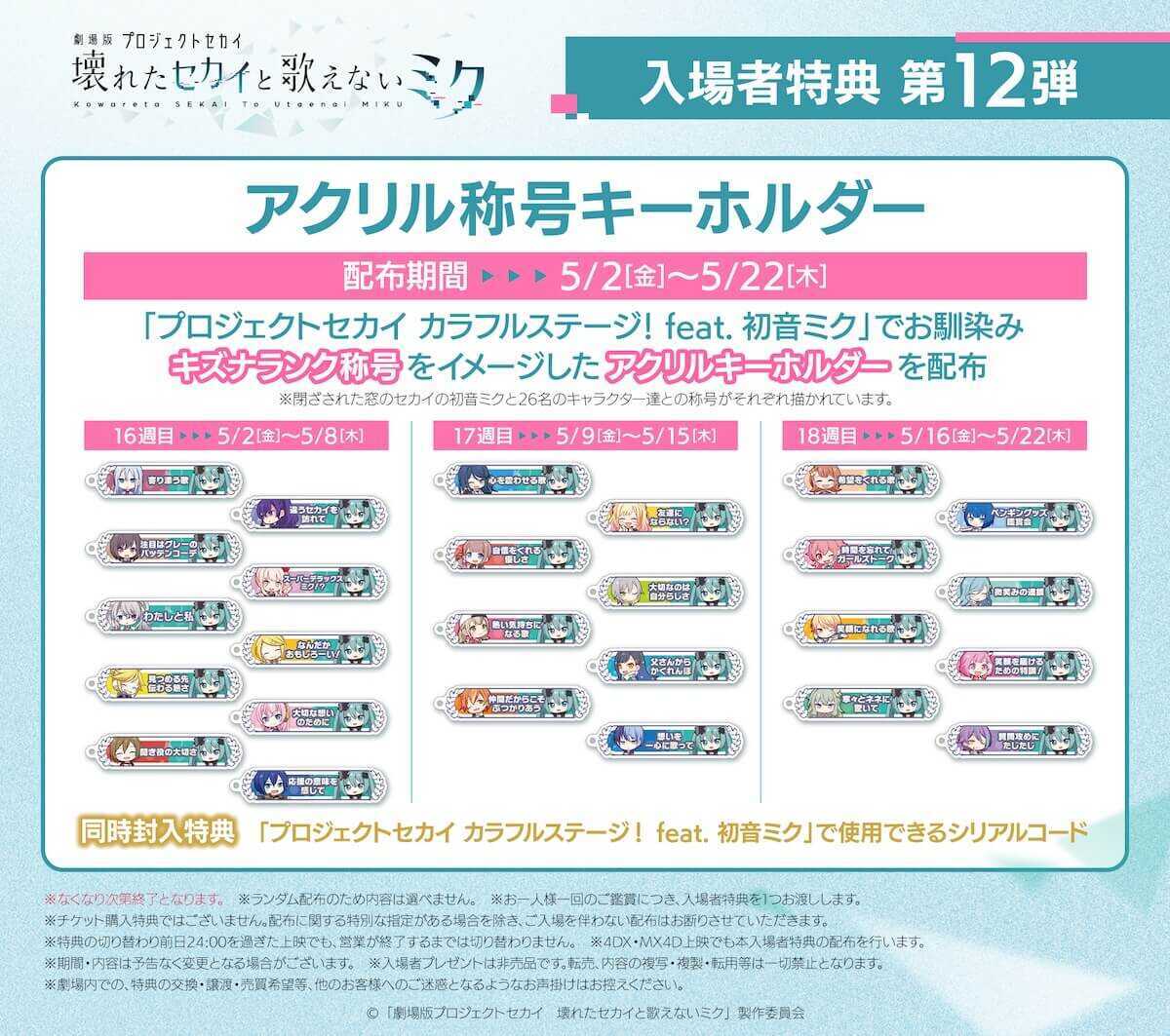 映画16〜18週目特典