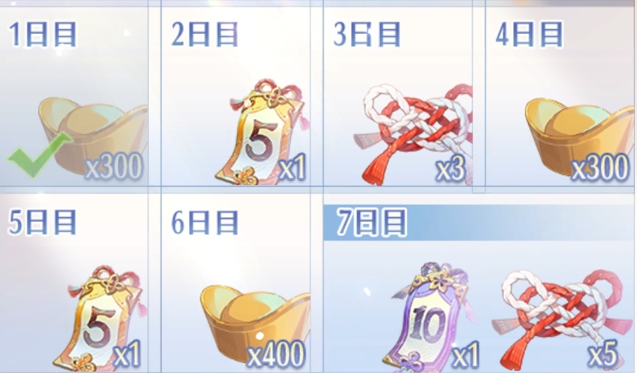 ログインボーナス