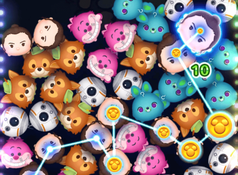 少しの間ツムをつなげやすくなる