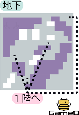 ロンダルキアへの洞くつ地下のマップ