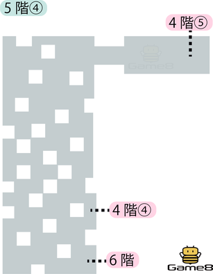 ロンダルキアへの洞くつ5階④のマップ