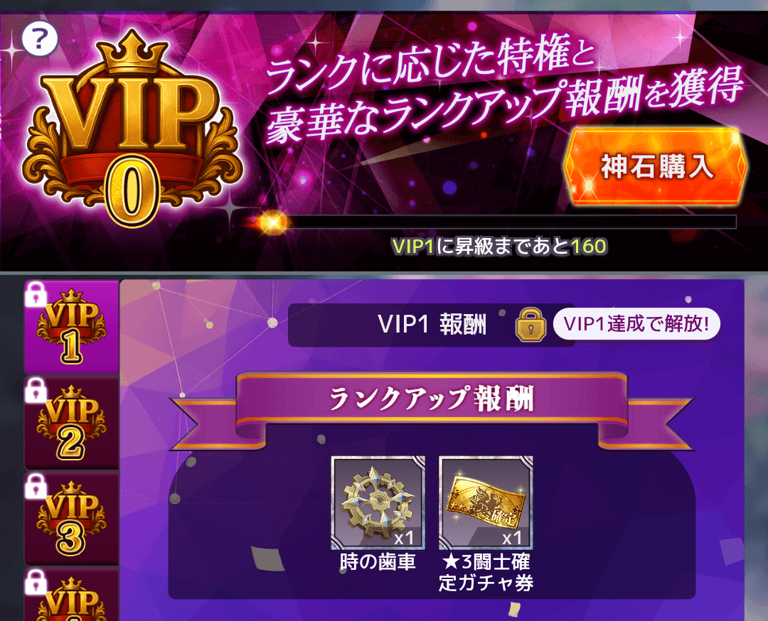 ランク毎に報酬が配布される