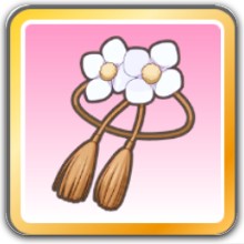 そよ風に揺れる髪飾りの画像