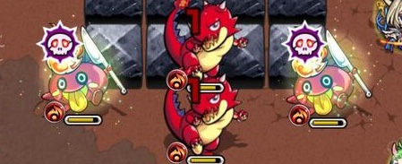 ドクロを倒すと攻撃ダウン