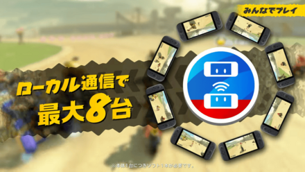 画面分割で最大4人までプレイ