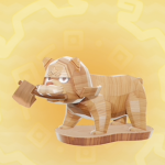 どっしり木彫りベア