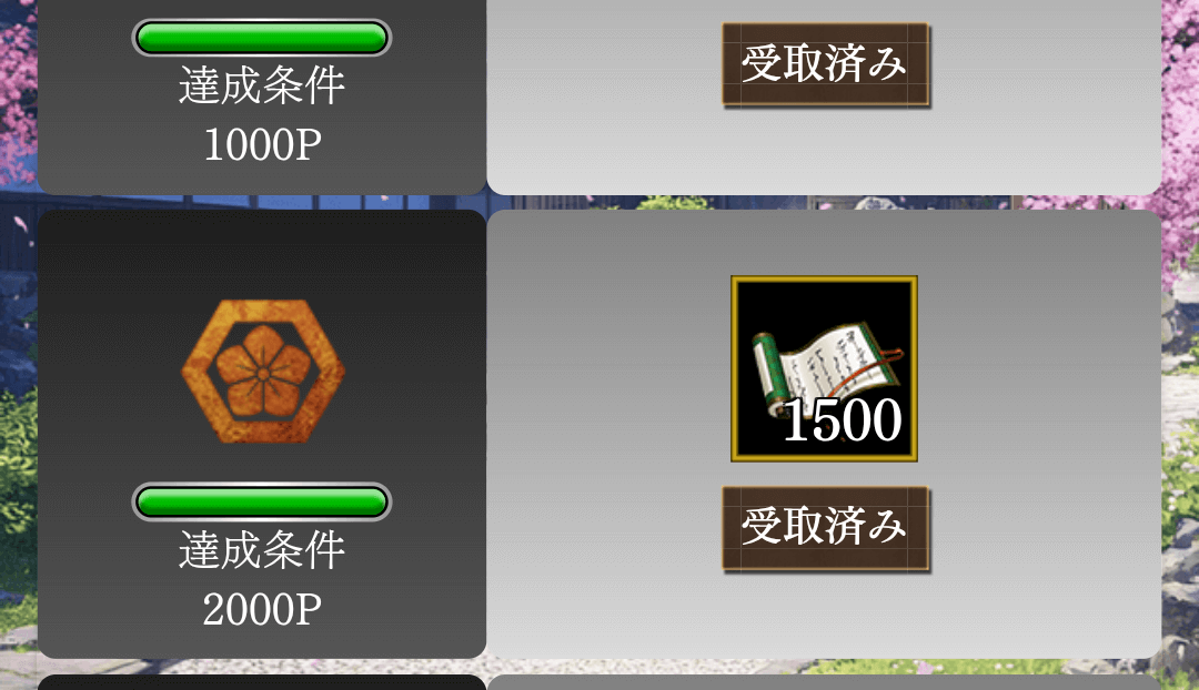 強化素材消費ポイントで豪華な報酬がもらえる