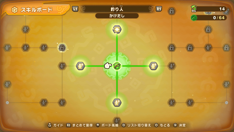 釣り人スキルボード