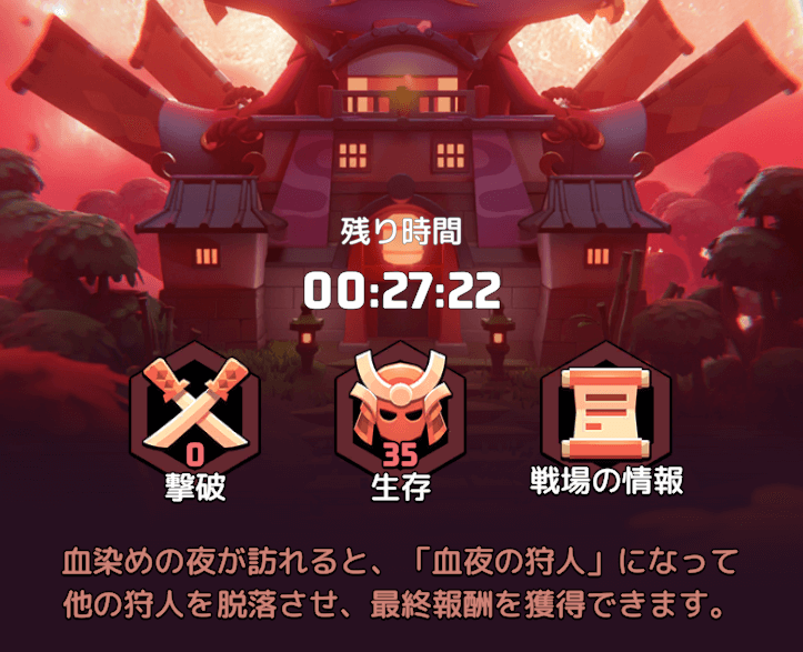 「血染めの夜」開催中のみ血夜の狩人に変身できる