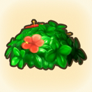 赤い花の植え込み画像