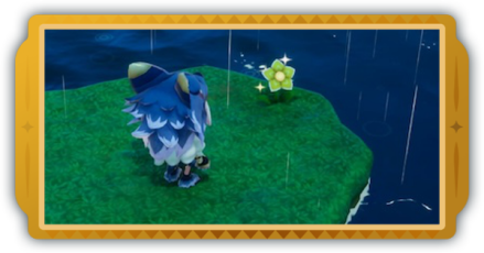 黄色いメガミソウ