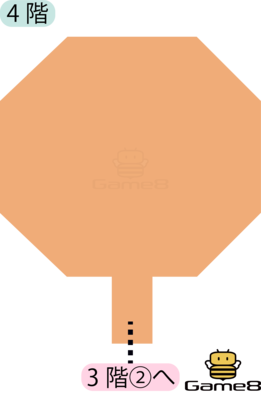 トロデーン城4階のマップ