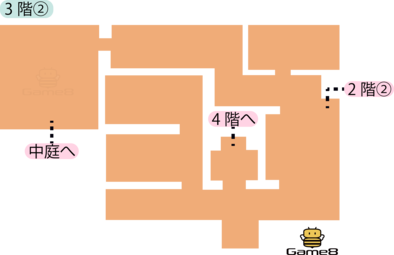 トロデーン城3階②のマップ