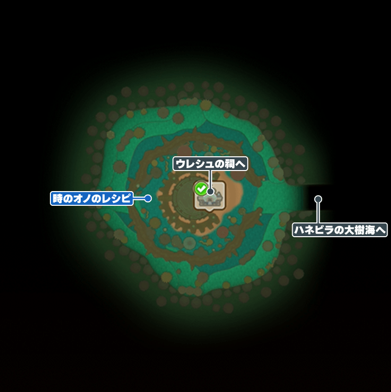 ハネビラ大樹海2のマップ