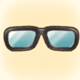 黒ふちメガネ画像