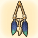 青い鳥の羽飾り画像