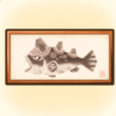 クリスタルバスの魚拓画像