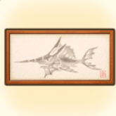 ポセイドンカジキの魚拓画像