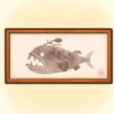 深海魚の魚拓画像