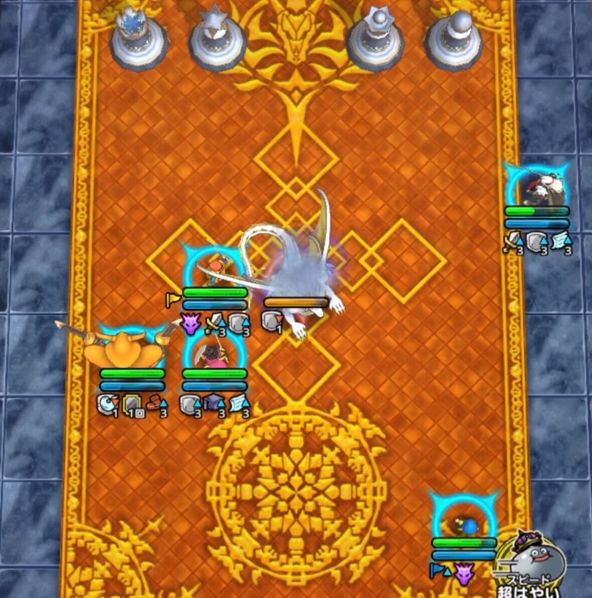 テリーとピサロが一緒に攻撃を受けないように配置する