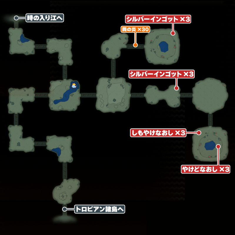 ヨホホイ洞窟1階のマップ