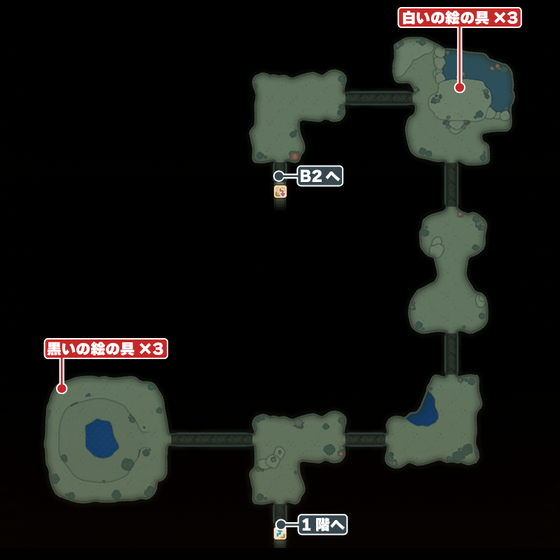 エジョーズの洞窟B1のマップ