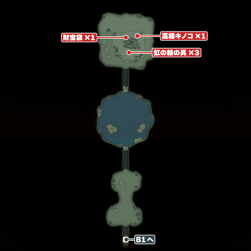 エジョーズの洞窟B2のマップ