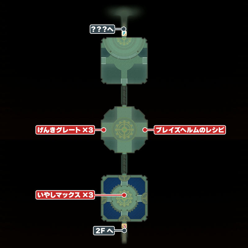 ランハートのとりで3階のマップ