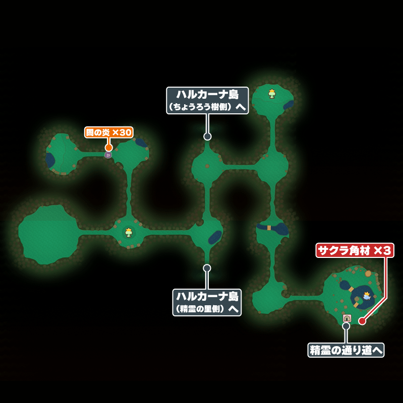 ウタタネの森2のマップ