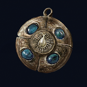 青琥珀のメダリオン画像