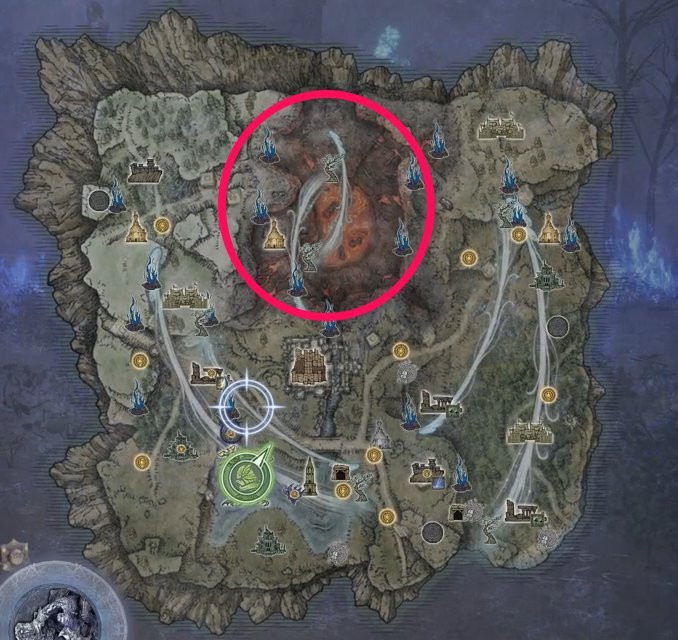 火口のマップ