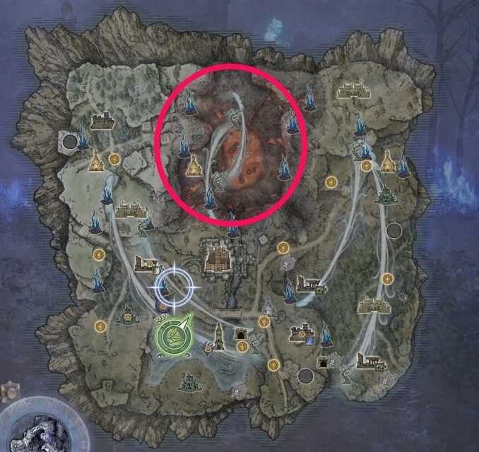 火口のマップ