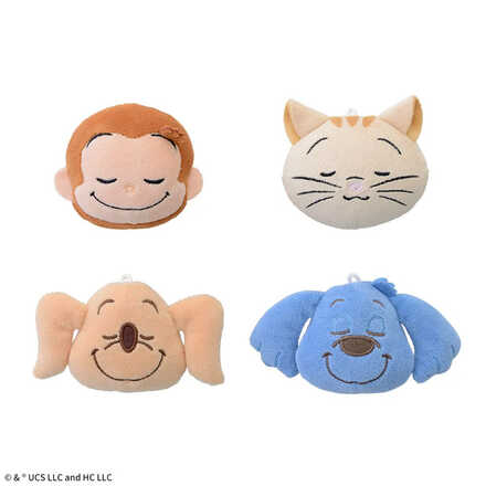 おさるのジョージ プチフェイスマスコット すやすやどり～む