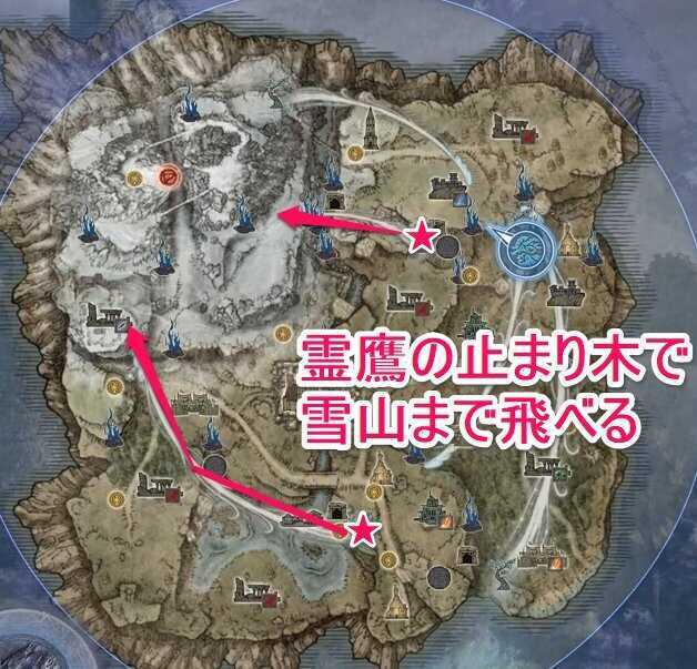 雪山に行く霊鷹