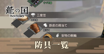 防具一覧