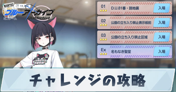 チャレンジの攻略