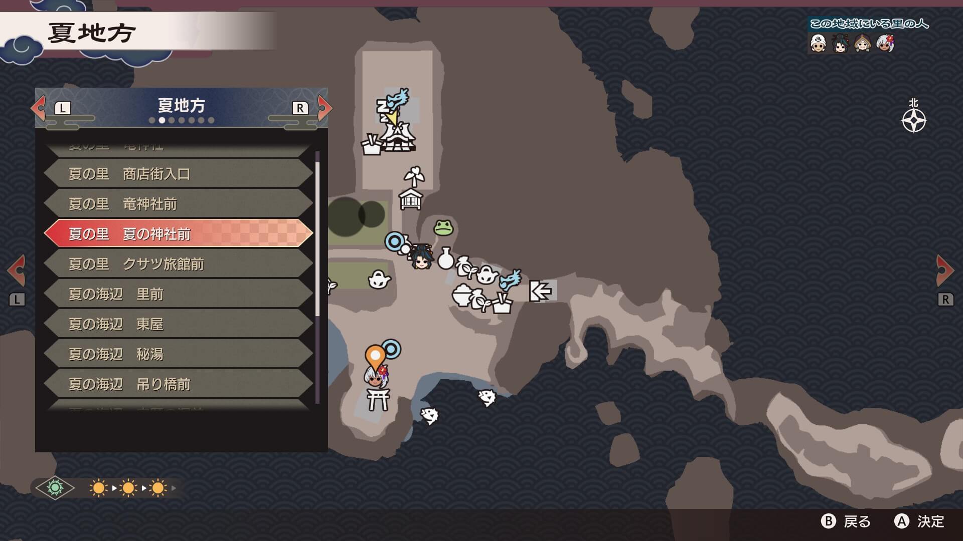 夏の里夏の神社前