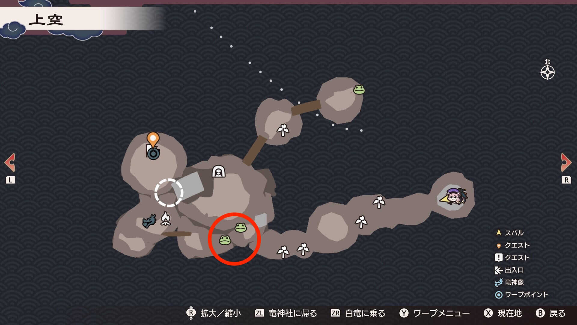 西側のカエル石