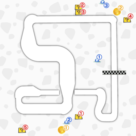 ワリオスタジアムのマップ